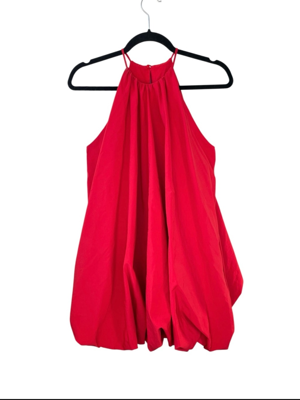 Zara Red Mini Balloon-Hem Sundress - Picture 6 of 10